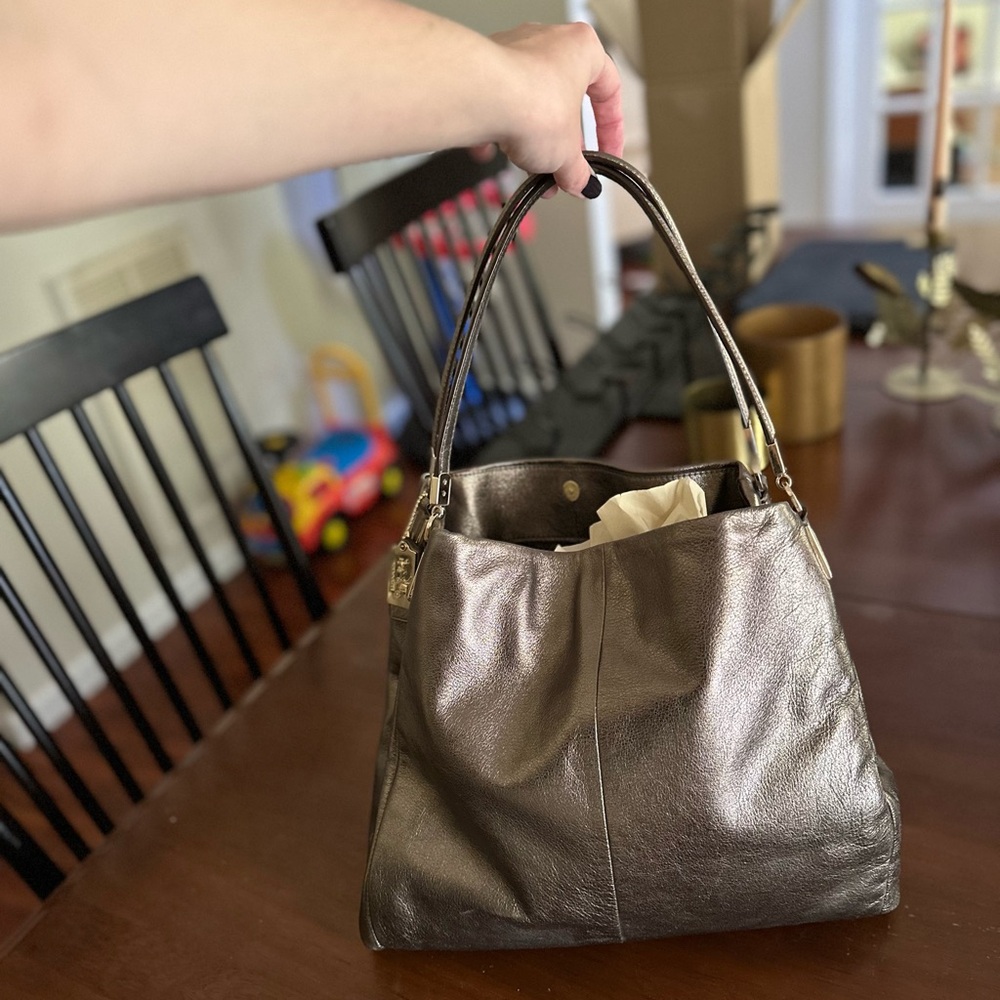 Coach Metallic Madison Pheobe Hobo Bag - Picture 3 of 7